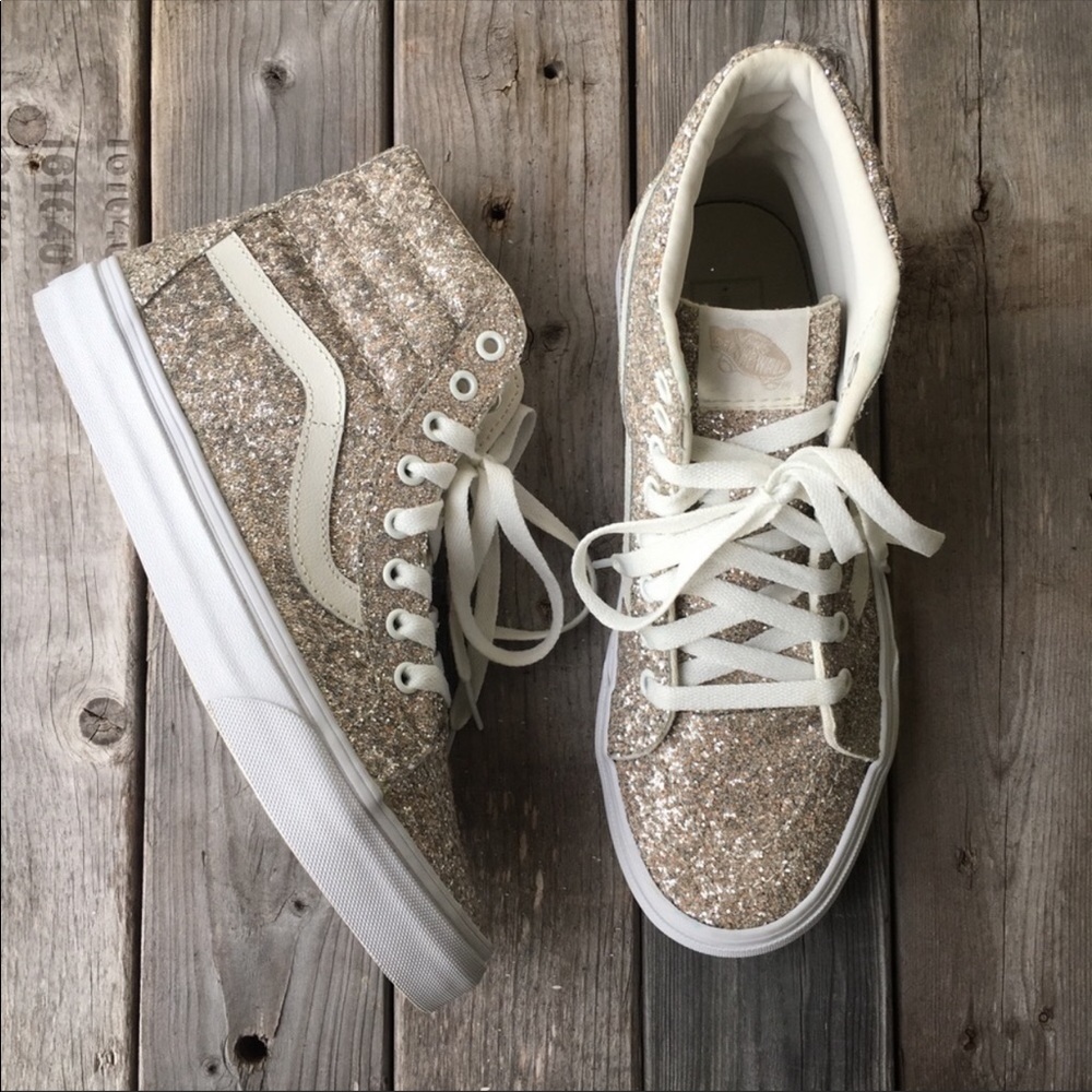 Silver glitter vans. Great condition, gently used